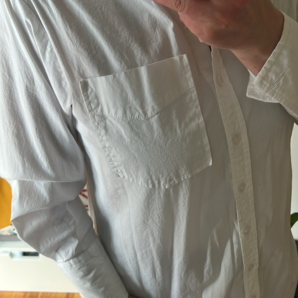 Rachel Zoe white button up shirt tunic 3/4 sleeves XS - Picture 3 of 7